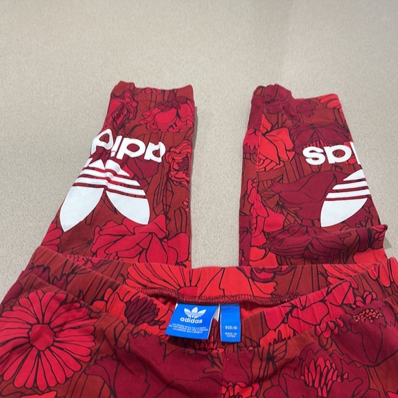 Adidas tights red with white logo - Picture 3 of 4